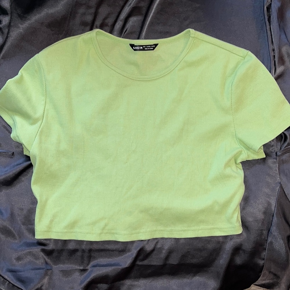 Lime Green Crop Top Size L